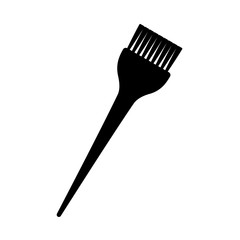 Sticker - Black and white hair dye brush silhouette