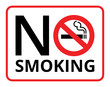 Warning signs and symbols No Smoking, Stop Smoking, Save your life.