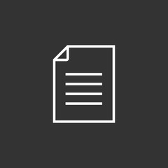 Poster - document icon. Page icon. File icon symbol vector