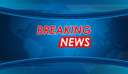 Poster - Breaking News Modern Graphical Background or Backdrop in Blue