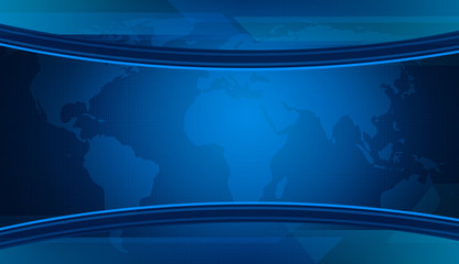 Poster - Beautiful and Graphical News or Headline Studio Environment in Blue