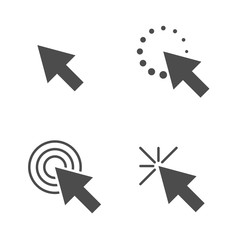 Poster - Arrow click icons. Cursor symbol, Vector illustration