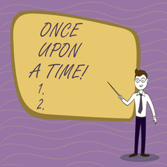 Aufkleber - Handwriting text writing Once Upon A Time. Conceptual photo telling story Fairytale story Historical event Novel