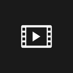 Poster - Movie icon vector. Video Play sign vector. symbol for web site Computer and mobile vector.