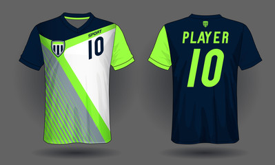 Sticker - Soccer jersey template.sport t-shirt design.	