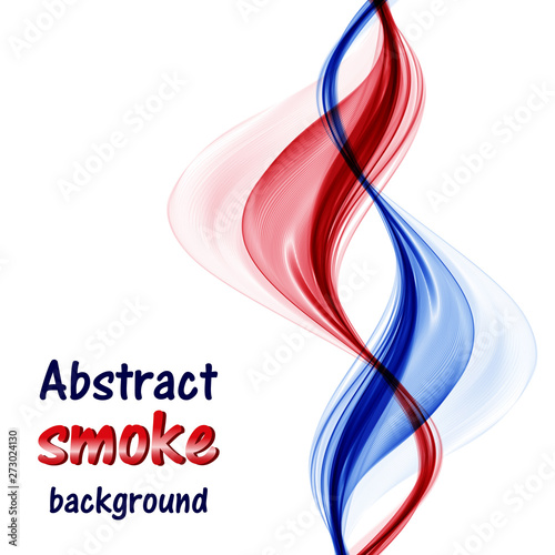 Abstract Red And Blue Waves On White Background Buy This Stock