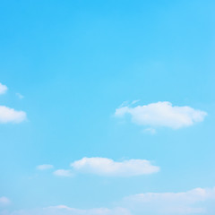 Wall Mural - Cyan blue sky with white clouds