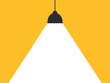 © anuwat - Concept lamp that emits white light on a modern yellow background to add your message.