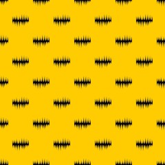 Poster - Audio digital equalizer technology pattern seamless vector repeat geometric yellow for any design