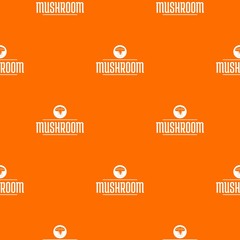 Poster - Mushroom plant pattern vector orange for any web design best