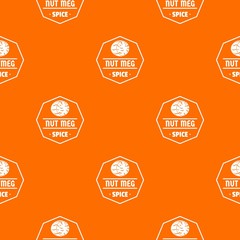 Poster - Nutmeg pattern vector orange for any web design best
