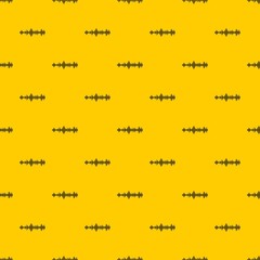 Poster - Musical pulse pattern seamless vector repeat geometric yellow for any design