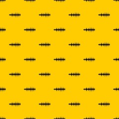 Poster - Audio digital equalizer technology pattern seamless vector repeat geometric yellow for any design