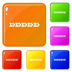 Fototapete - Step by step infographic icons set collection vector 6 color isolated on white background
