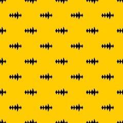 Poster - Audio digital equalizer technology pattern seamless vector repeat geometric yellow for any design