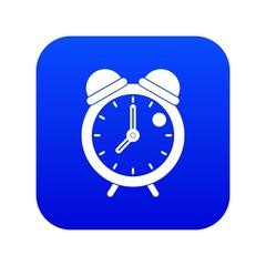 Poster - Alarm clock retro classic design icon digital blue for any design isolated on white vector illustration