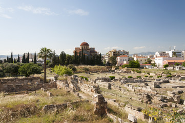 Kerameikos, the cemetery of ancient Athens in Greece.