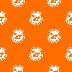 Poster - Business communication pattern vector orange for any web design best