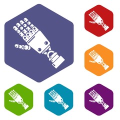 Poster - Robot arm icon. Simple illustration of robot arm vector icon for web.