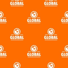 Poster - Global pattern vector orange for any web design best