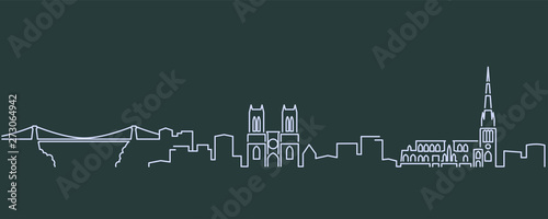 Bristol Single Line Skyline Profile