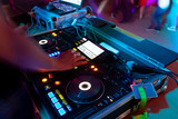 Fototapeta  - Sprzęt sterujący DJ, impreza taneczna