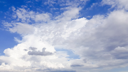 Wall Mural - clear blue sky with white cloud background. clearing day and good weather in the morning.