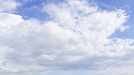 Wall Mural - clear blue sky with white cloud background. clearing day and good weather in the morning.