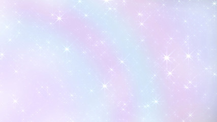 Wall Mural - holographic abstract kawaii universe princess colors fantasy pastel fairy rainbow stars and blurs ba