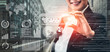 © InfiniteFlow - Internet of Things and Communication Technology Concept - Modern graphic interface showing smart information and digital lifestyle in application software for home and business use.
