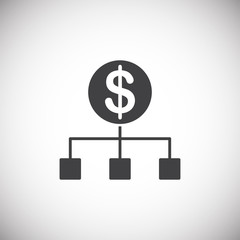 Poster - Business related icon on background for graphic and web design. Simple illustration. Internet concept symbol for website button or mobile app.