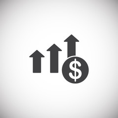 Poster - Business related icon on background for graphic and web design. Simple illustration. Internet concept symbol for website button or mobile app.