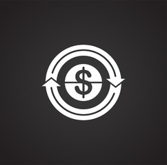 Poster - Business related icon on background for graphic and web design. Simple illustration. Internet concept symbol for website button or mobile app.
