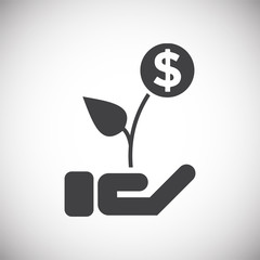 Poster - Business related icon on background for graphic and web design. Simple illustration. Internet concept symbol for website button or mobile app.