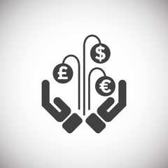 Poster - Business related icon on background for graphic and web design. Simple illustration. Internet concept symbol for website button or mobile app.