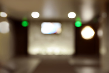 Sticker - Blurred view of modern spa center hall interior