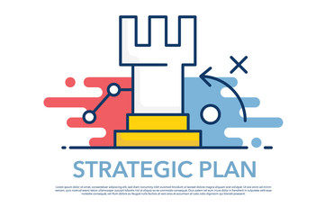 Wall Mural - STRATEGIC PLAN ICON SET