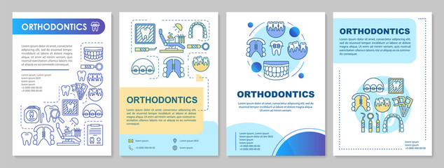 Wall Mural - Orthodontics brochure template layout