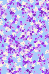 vector seamless artistic little ditsy flowers pattern. Romantic allover blossom design with cute gentle florals.