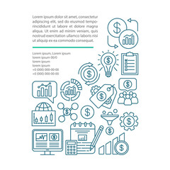 Poster - Pricing article page vector template