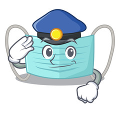 Sticker - Police surgical mask isolated with the mascot