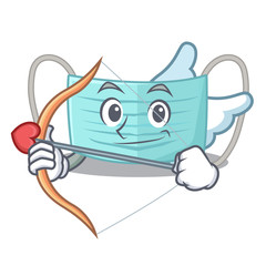 Sticker - Cupid surgical mask isolated with the mascot