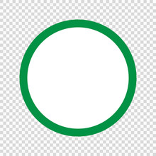 Green Circle Icon . Vector Illustration