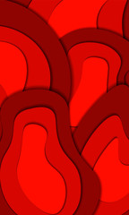 Poster - Trendy candy paper cut shapes composition