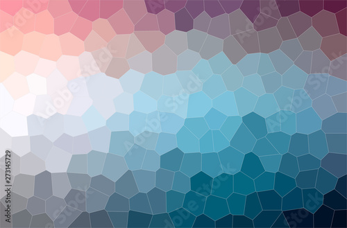 Abstract illustration of blue Middle size Hexagon background