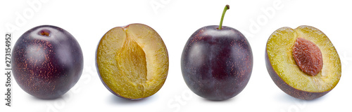 Fotografía plum and slice clipping path
