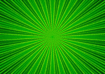 Aufkleber - Abstract comic green background for style pop art design. Retro burst template backdrop. Light rays effect. Vintage comic book style, halftone modern print texture, vector.