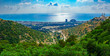 Panorama of Carmel coast, Siach valley and  Mahmud mosque, Haifa