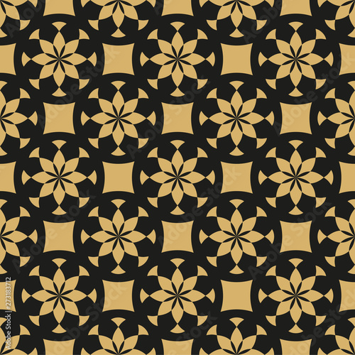Vector Seamless Pattern. Circles on a black background. The illusion of volume
