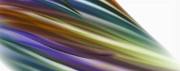 Poster - Glossy colorful liquid waves abstract background,, modern techno lines
